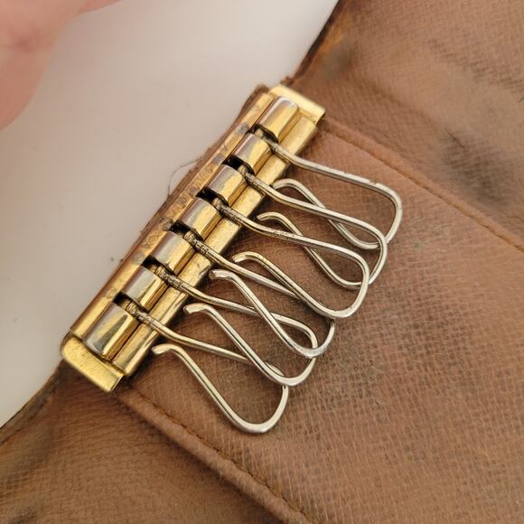 Authentic Louis Vuitton Monogram Multicles 6 Key Hooks Case Brown Small Good - Picture 5 of 10